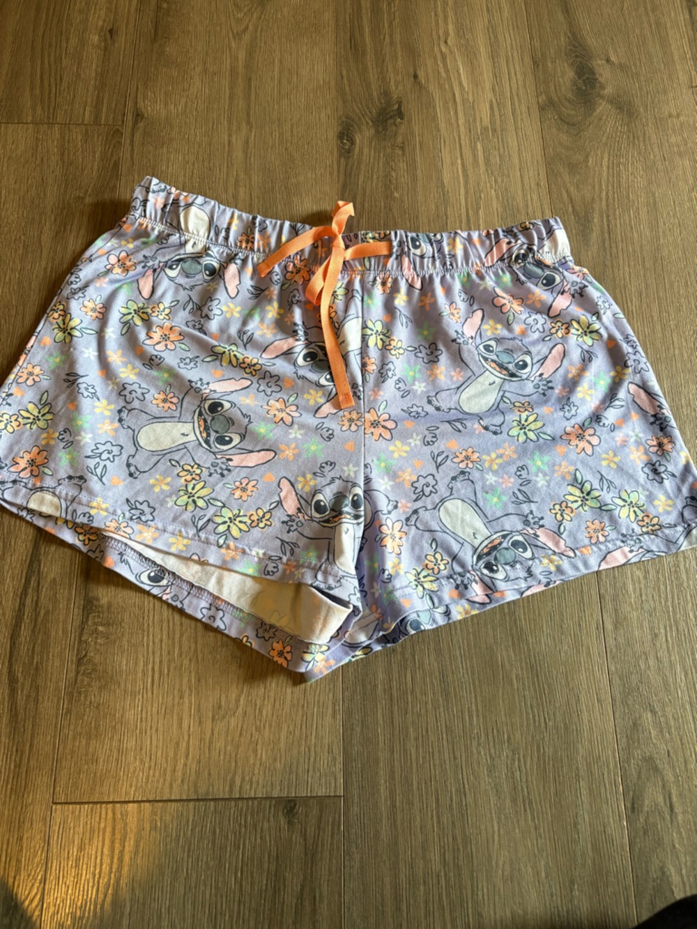 Stitch Floral Lavender Pajama Shorts size large